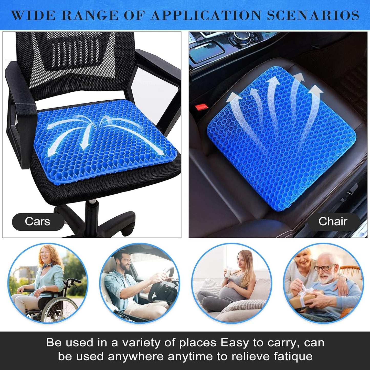 Gel Cushion – Pain Relief & Support for Long Sitting Hours