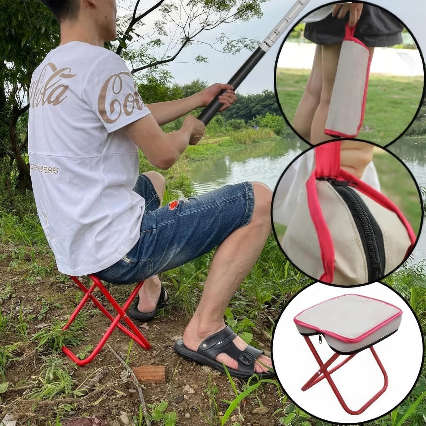 Portable Folding Stool - Handbag Design