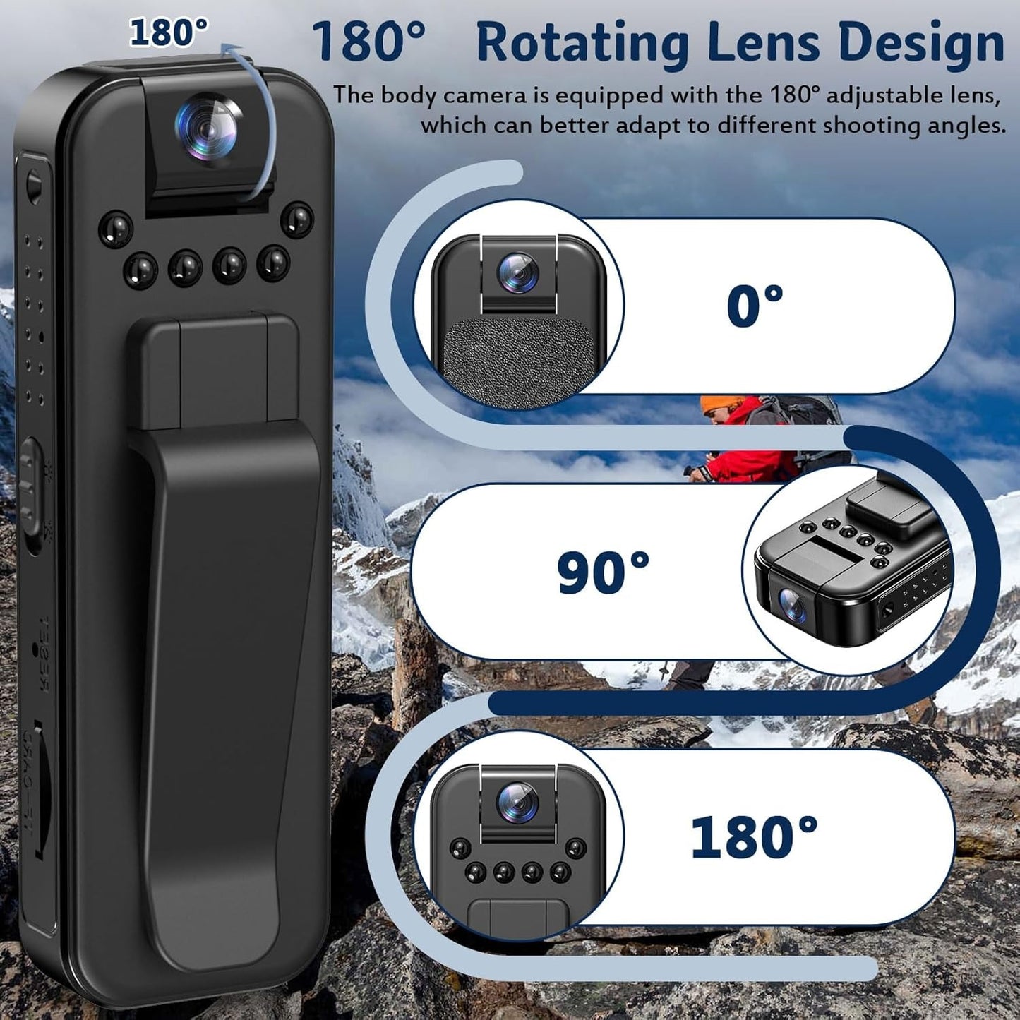 Portable HD Body Camera – Mini Video Recorder with Night Vision