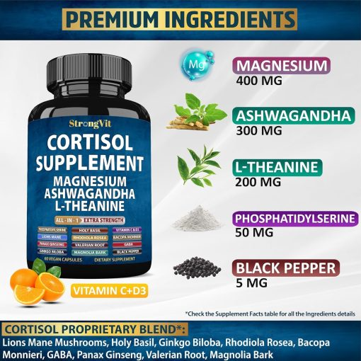 All-in-1 Calm Magnesium Capsules – Stress Relief, Cortisol Balance & Sleep Support