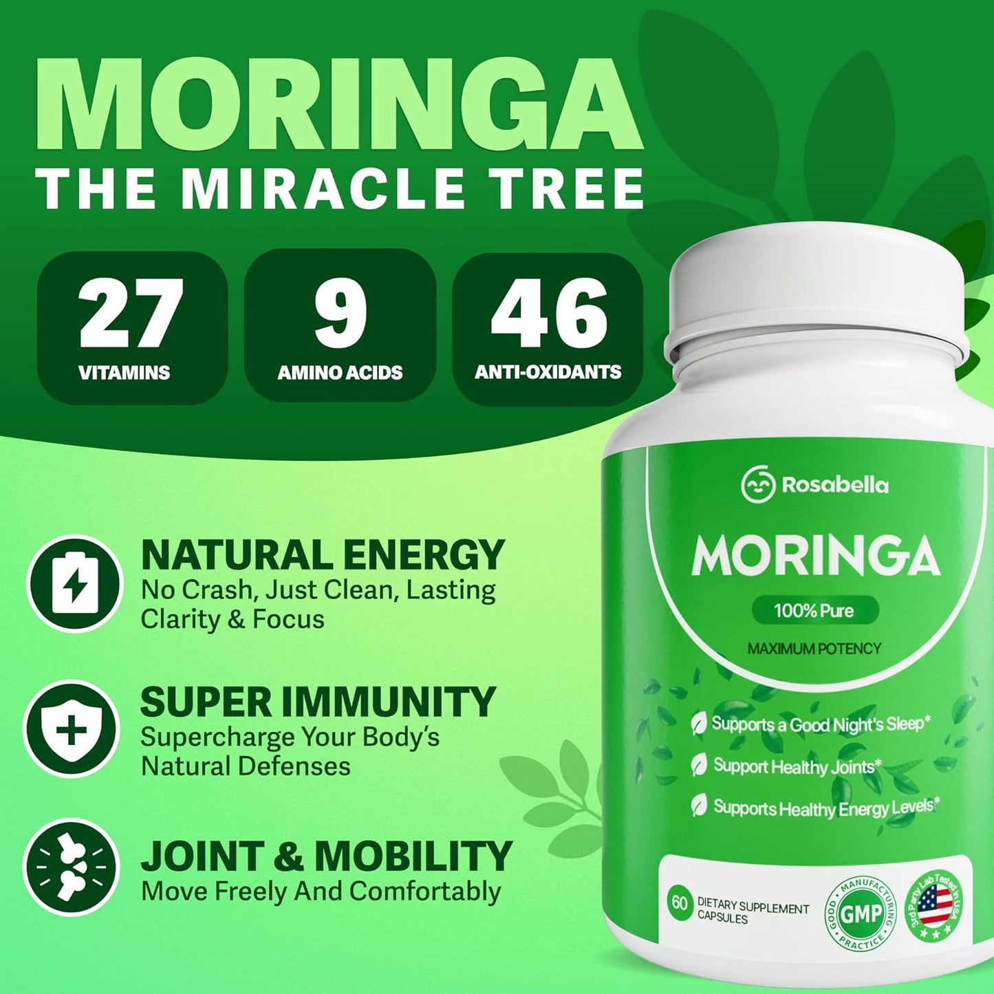 Moringa Capsules – Natural Energy, Immunity & Libido Support