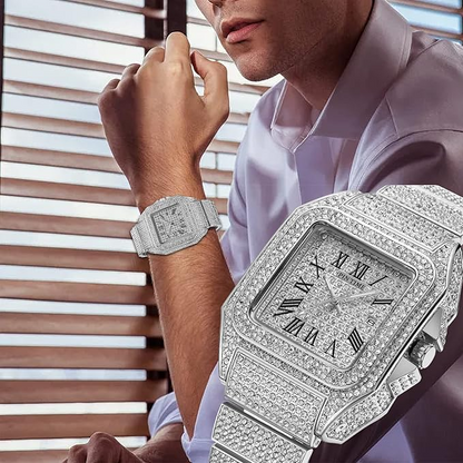Luxury Diamond Rhinestone Watch – Unisex Bracelet Wristwatch