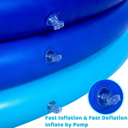 Inflatable Kiddie Pool – 3-Ring Portable Summer Fun Pool