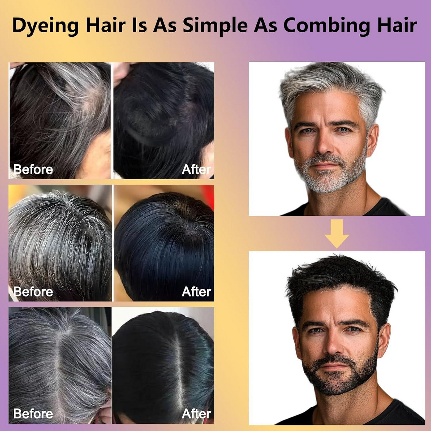 3 in 1 Herbal Hair Dye – Halal, Gentle & Full Grey Coverage