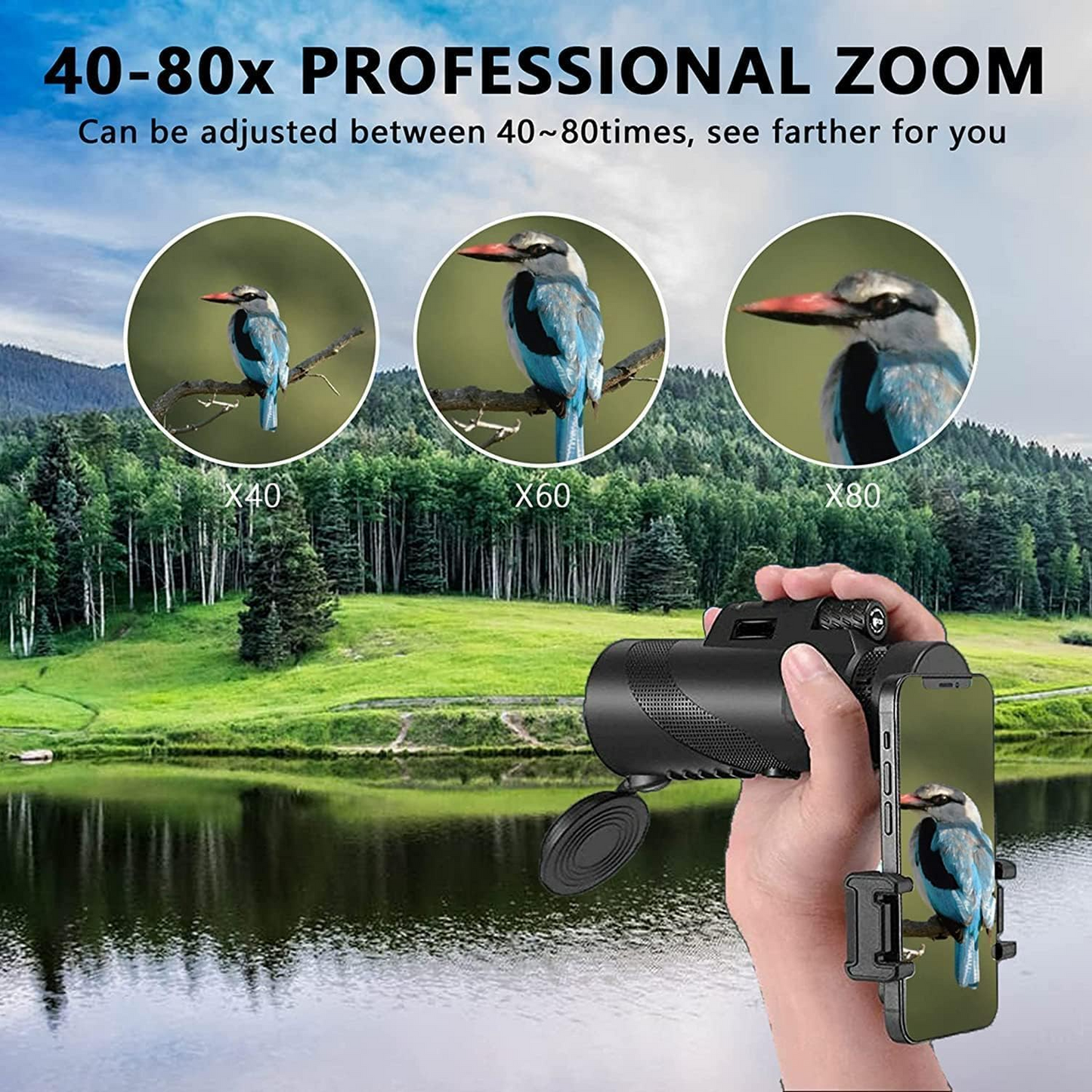 Waterproof Ultra Zoom HD Monocular – Portable Long-Range Viewing Scope