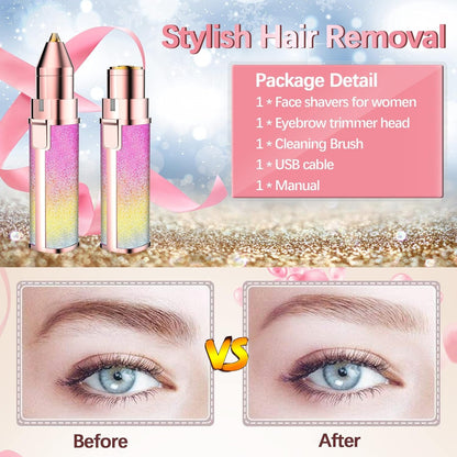 2-in-1 Facial Hair Remover – Gentle Precision Hair Removal Tool