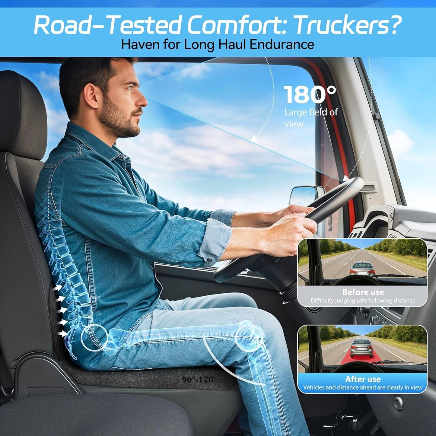 Non-Slip Memory Foam Seat Cushion – All-Day Comfort & Support