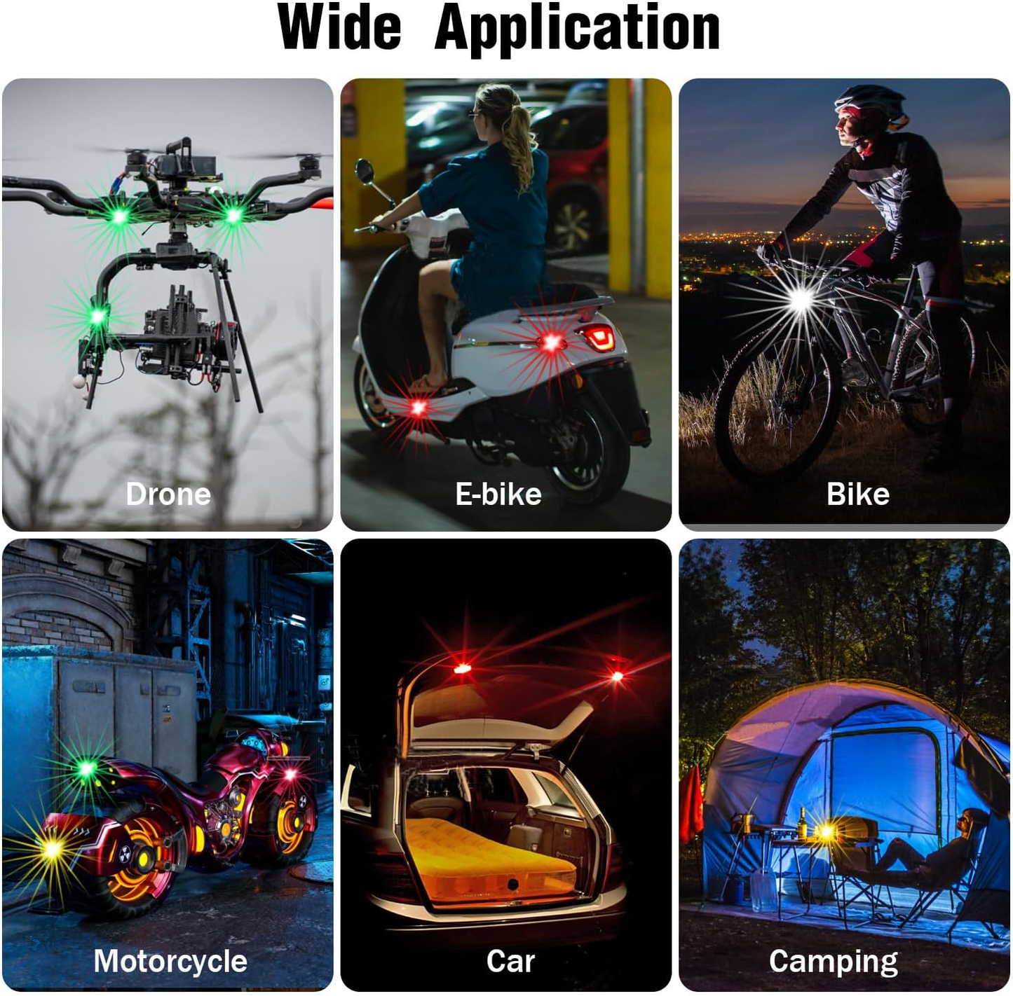 Wireless Remote Control LED Warning Lights – Universal Flashing Navigation Lights for Vehicles