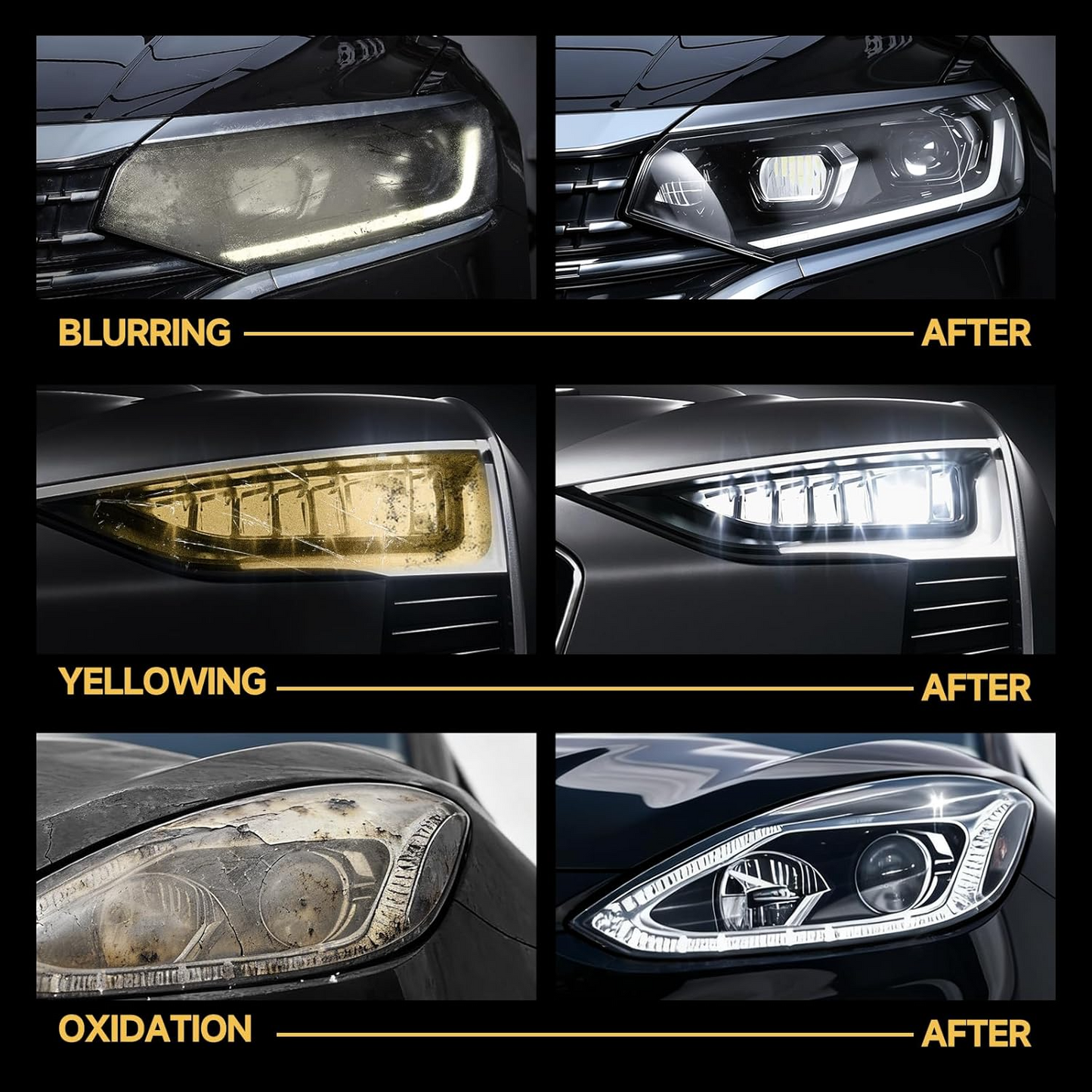 Nano Wax Headlight Restoration Agent – Professional Car Lens Repair Polish