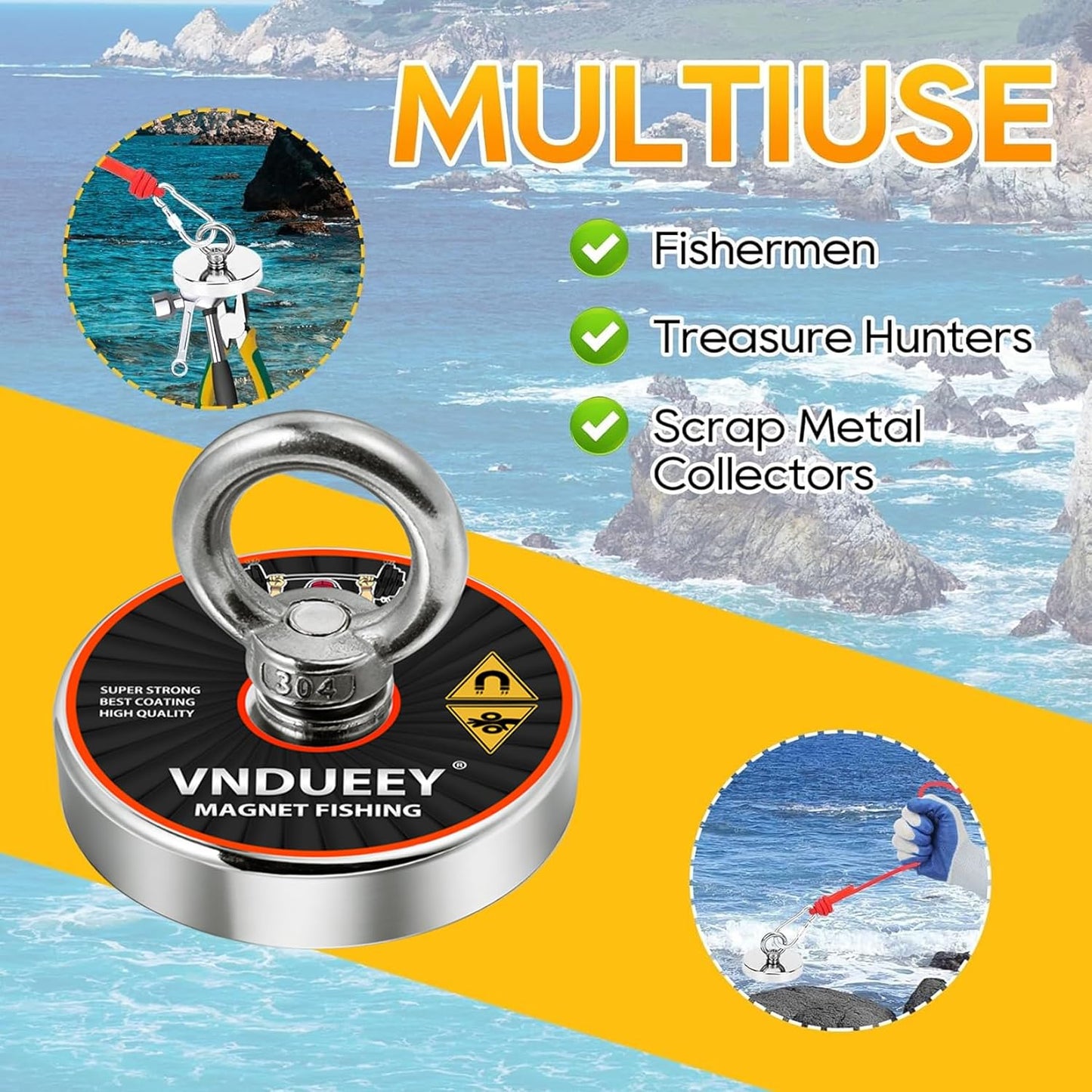 Strong Magnetic Salvage Magnet – Heavy-Duty Magnet