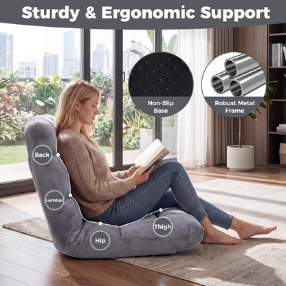 Adjustable Reclining Floor Chair Sofa for Relaxation