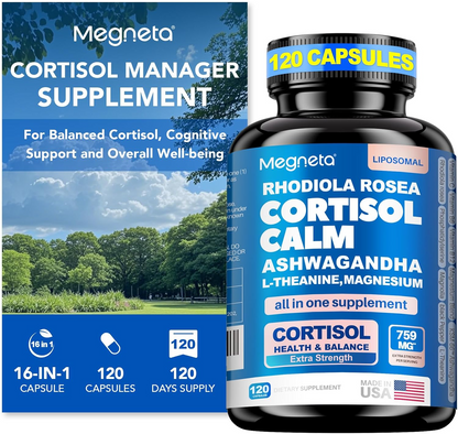All-in-1 Calm Magnesium Capsules – Stress Relief, Cortisol Balance & Sleep Support