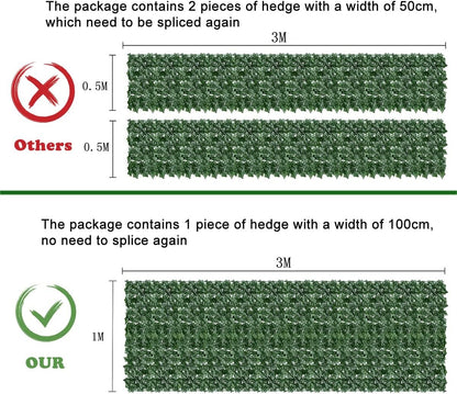 Artificial Ivy Hedge Wall Panels – UV Protected Privacy Green Wall