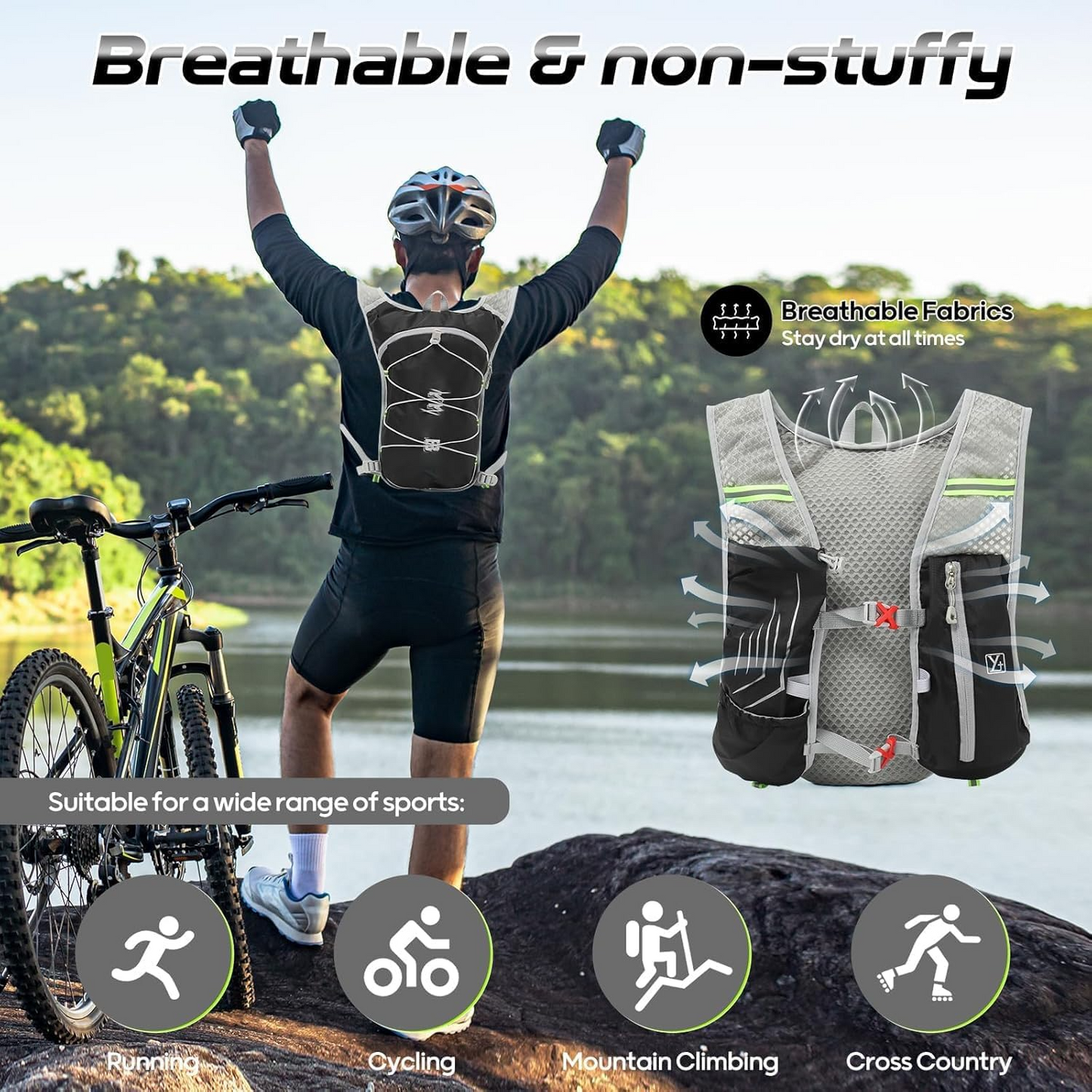 Cycling Backpack – Waterproof Splash-Proof Outdoor Hiking & Bike Pack