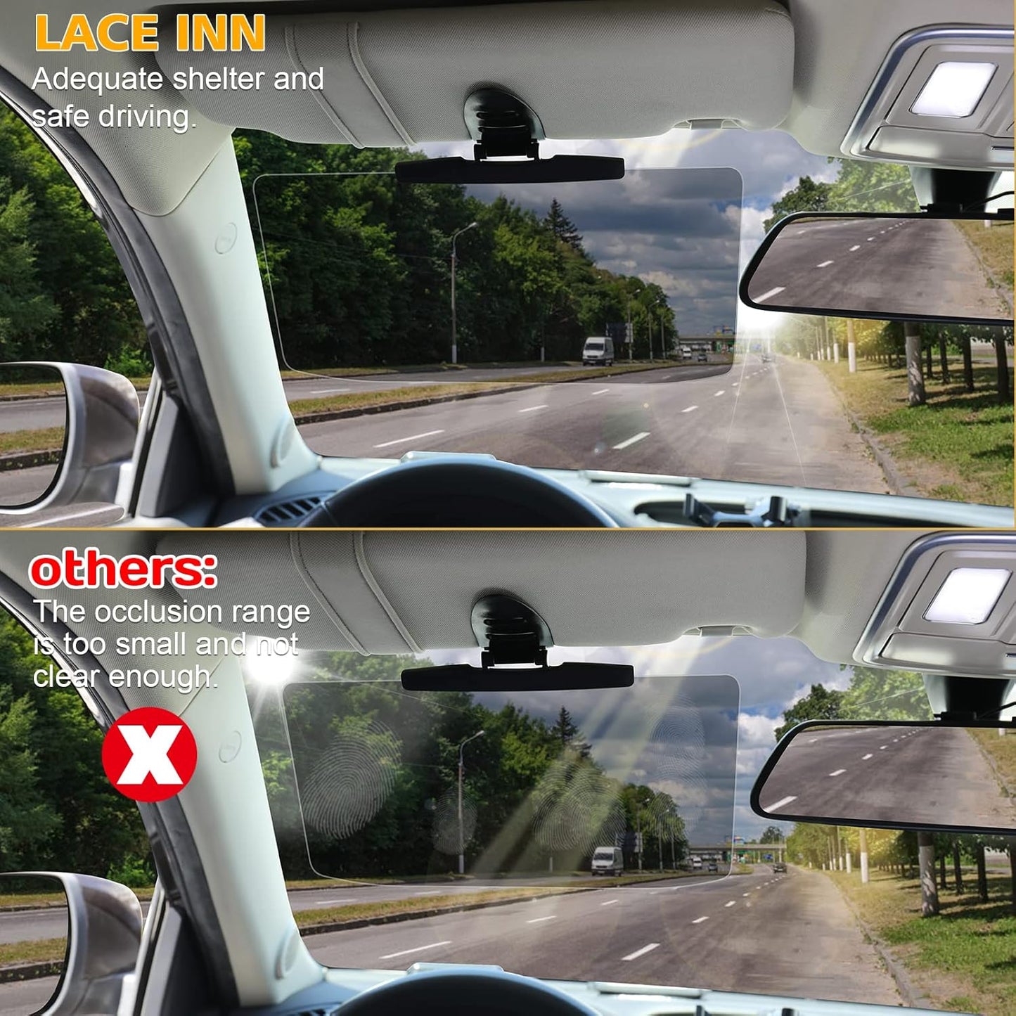 Universal Car Sun Visor – Polarized Shield for Day & Night