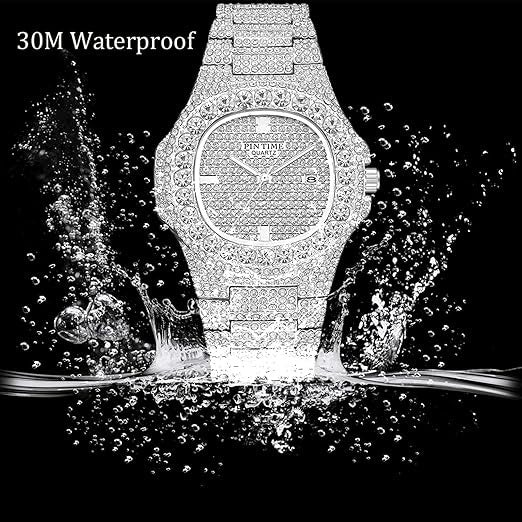 Luxury Crystal-Embellished Watch – Timeless Sparkle & Style