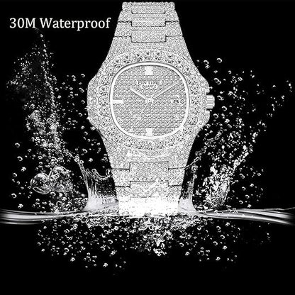 Luxury Crystal-Embellished Watch – Timeless Sparkle & Style