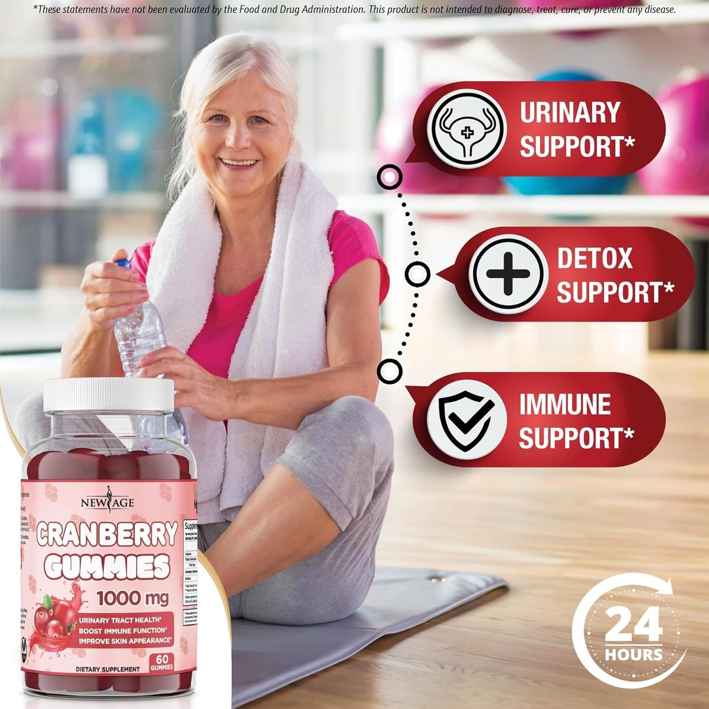 Natural Organic Cranberry Gummies – Women’s Urinary Tract Health Support