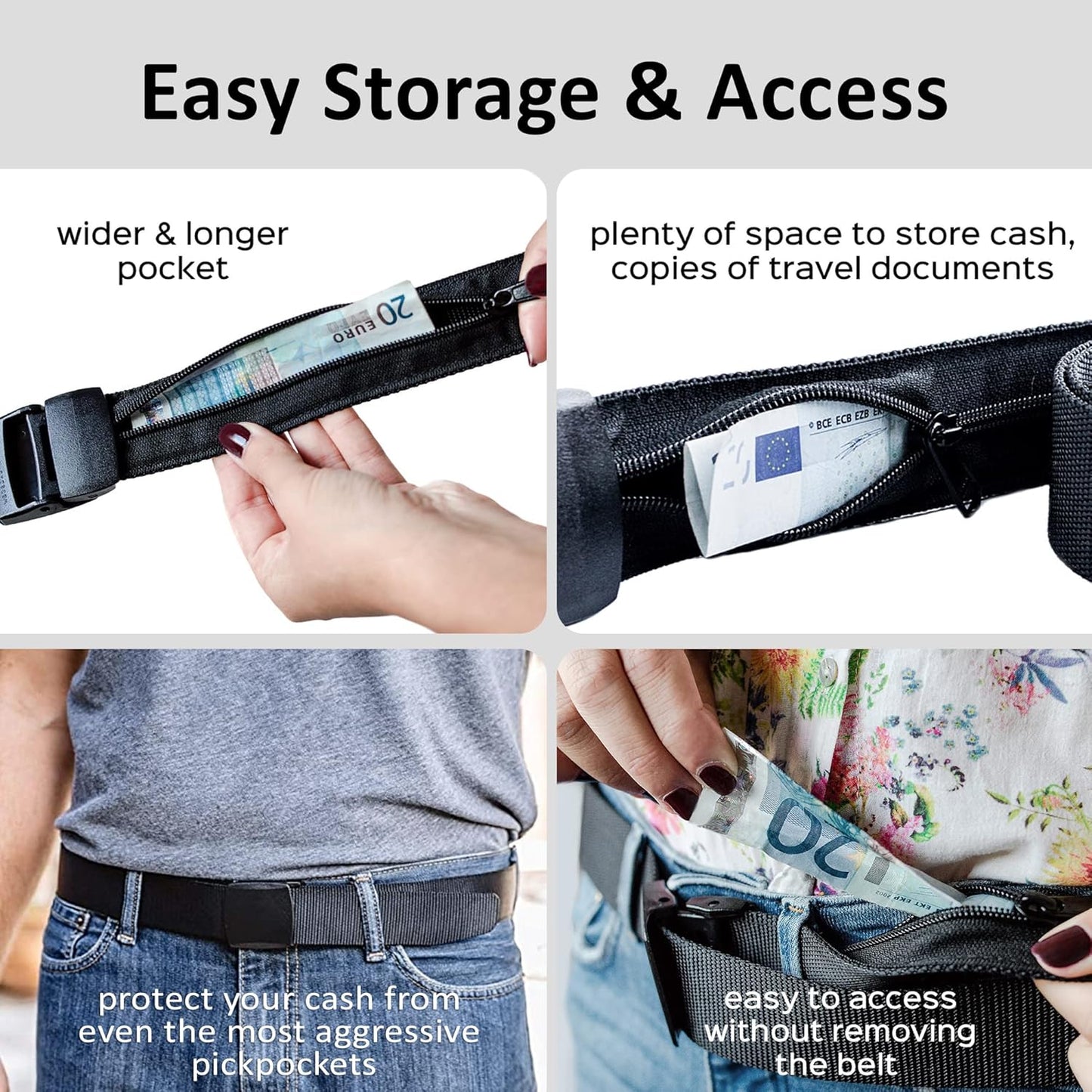 Hidden Money Travel Belt – Keep Your Cash Safe Anywhere
