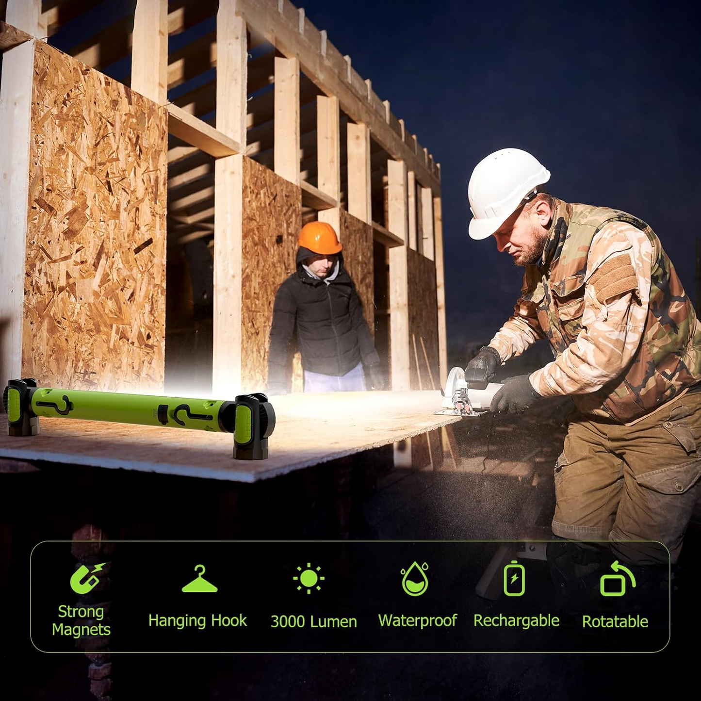 Magnetic Work Light – Rechargeable Outdoor Camping Lamp