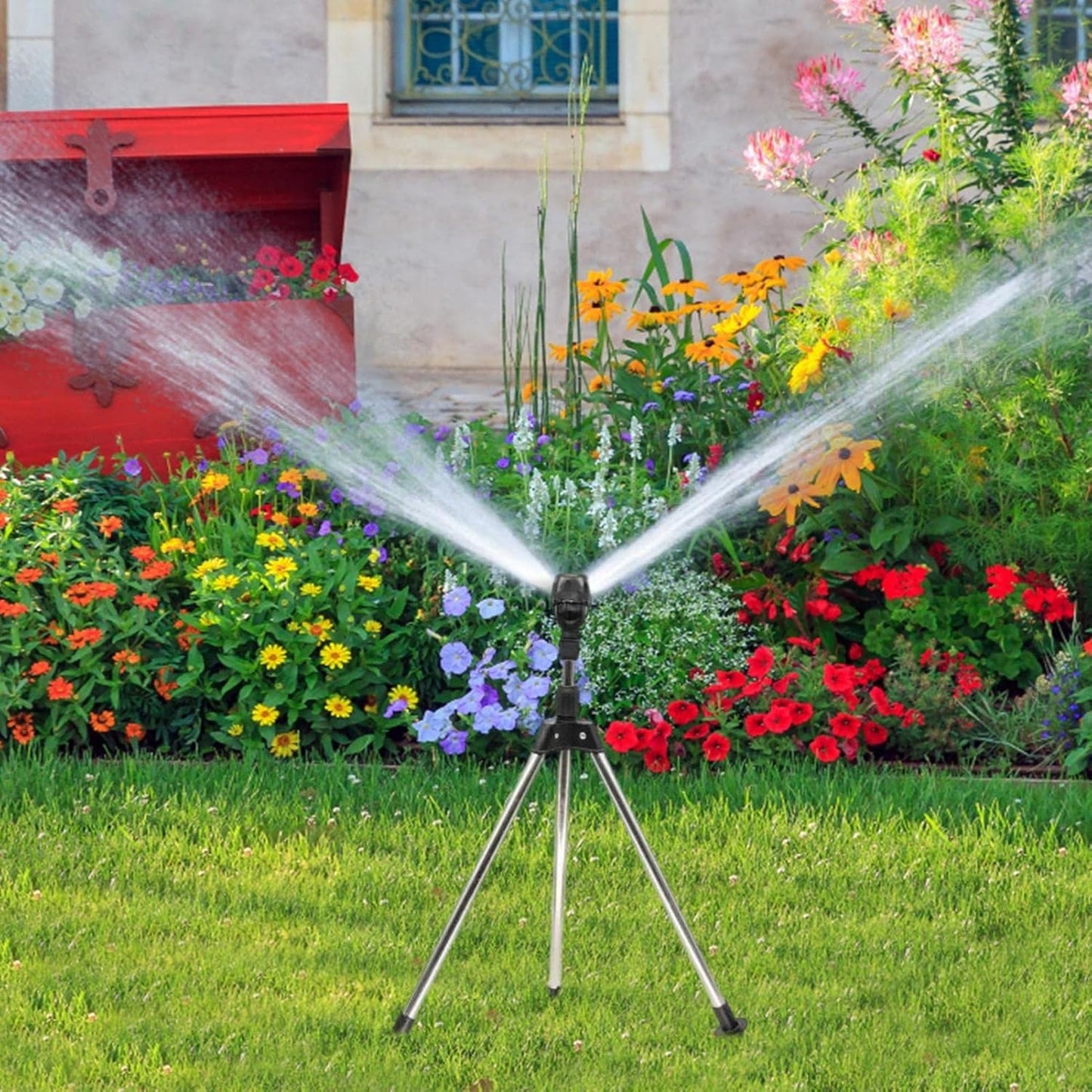 360° Telescopic Tripod Sprinkler