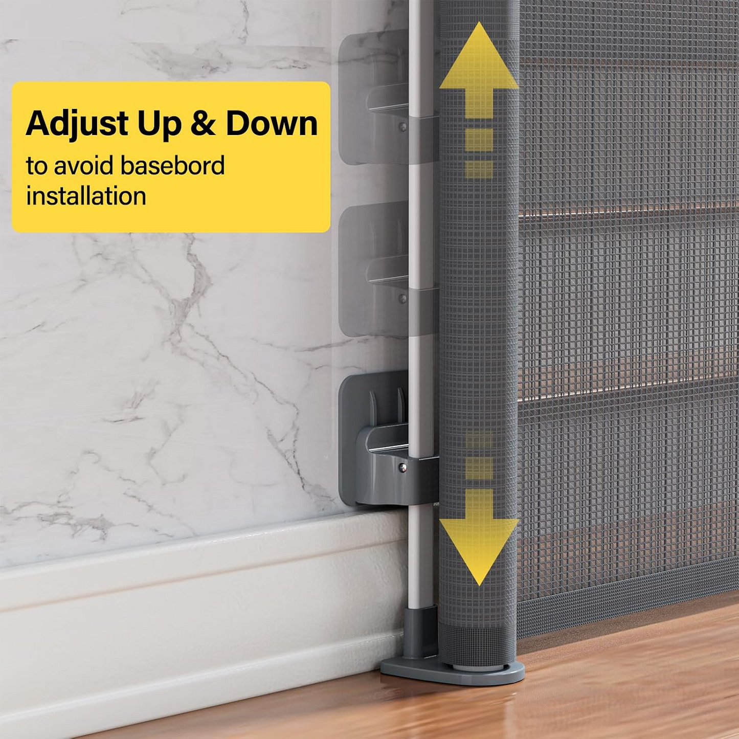 Adjustable Pet & Baby Retractable Doorway, Stairway & Hallway Barrier