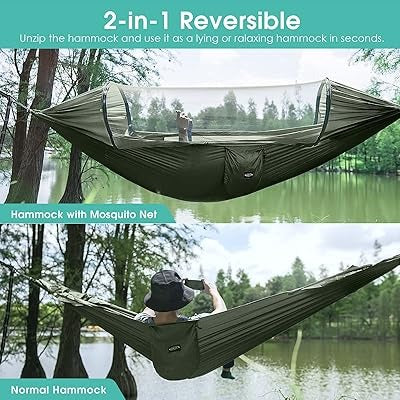 Outdoor Camping Hammock — Travel Hammock with Mosquito Net