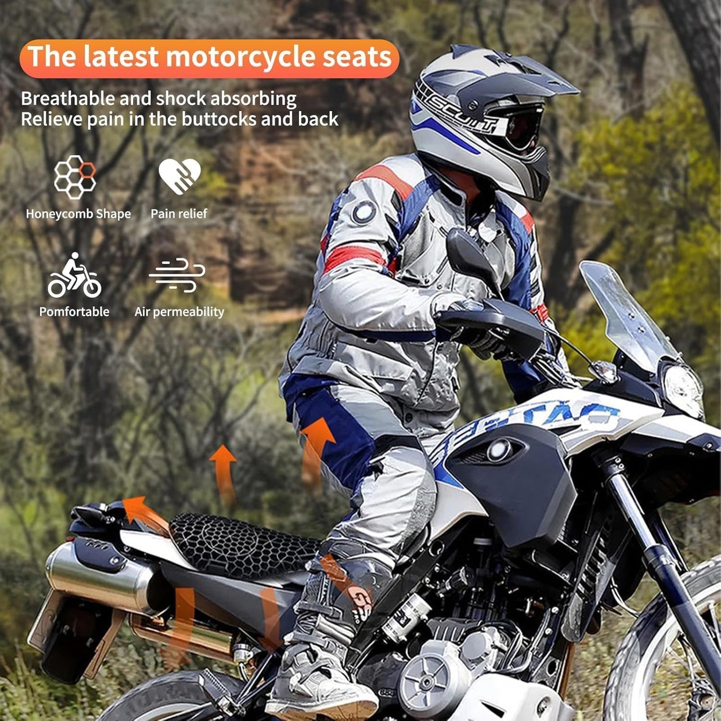 Gel Motorcycle Cushion – Ride Longer with Superior Comfort