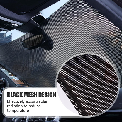 Retractable Car Window Sunshade – Nail Free Suction Cup Blackout Roller Blind
