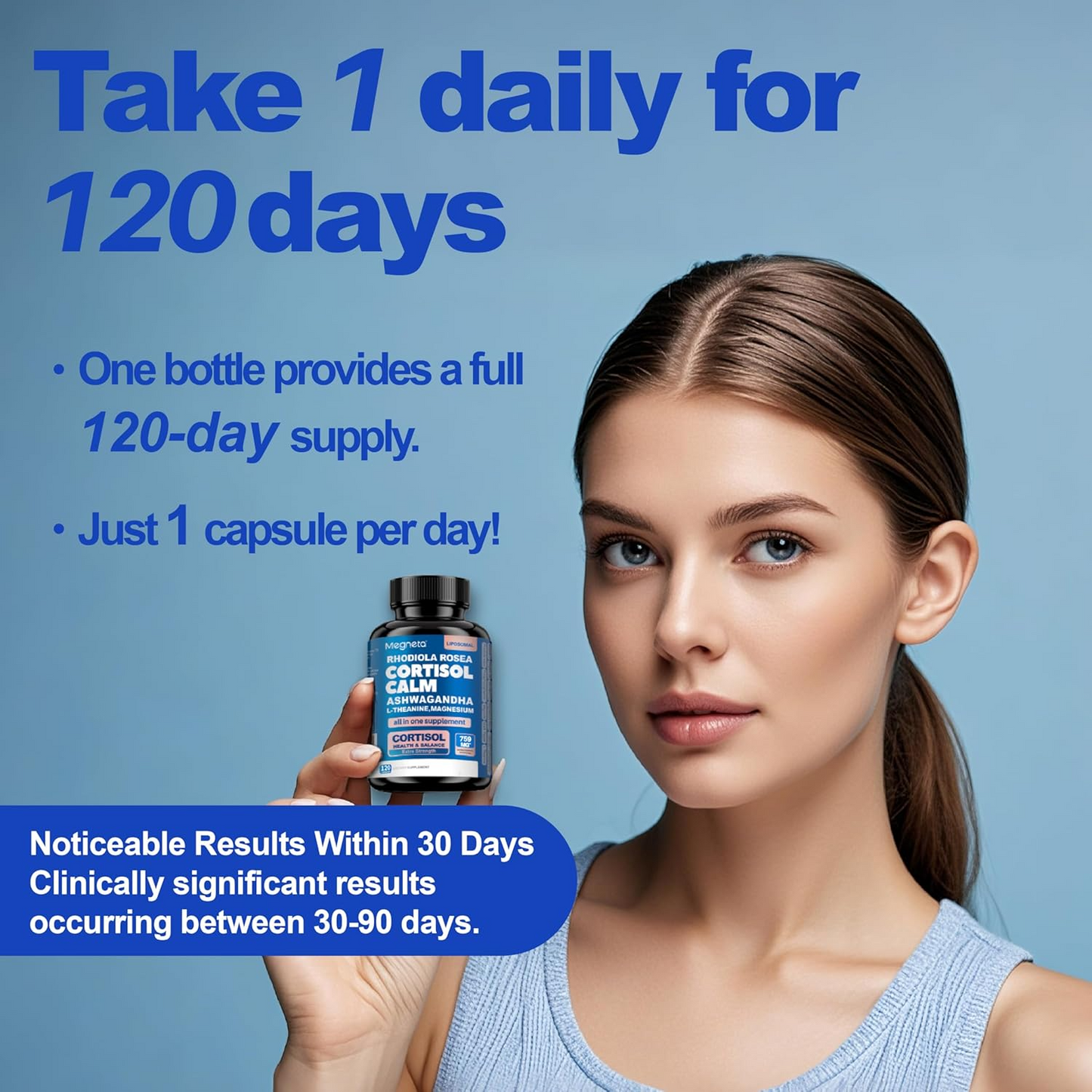 All-in-1 Calm Magnesium Capsules – Stress Relief, Cortisol Balance & Sleep Support
