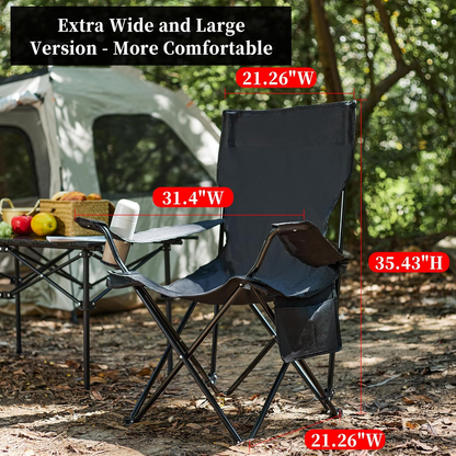 Portable Folding Camping Chair Lightweight Outdoor Chair with Armrests