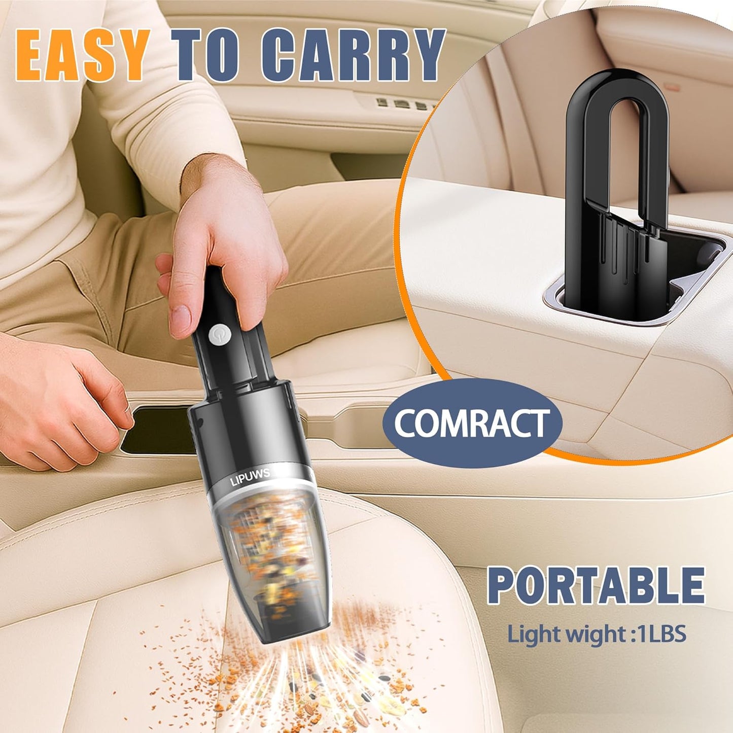 Mini Cordless Car Vacuum Cleaner