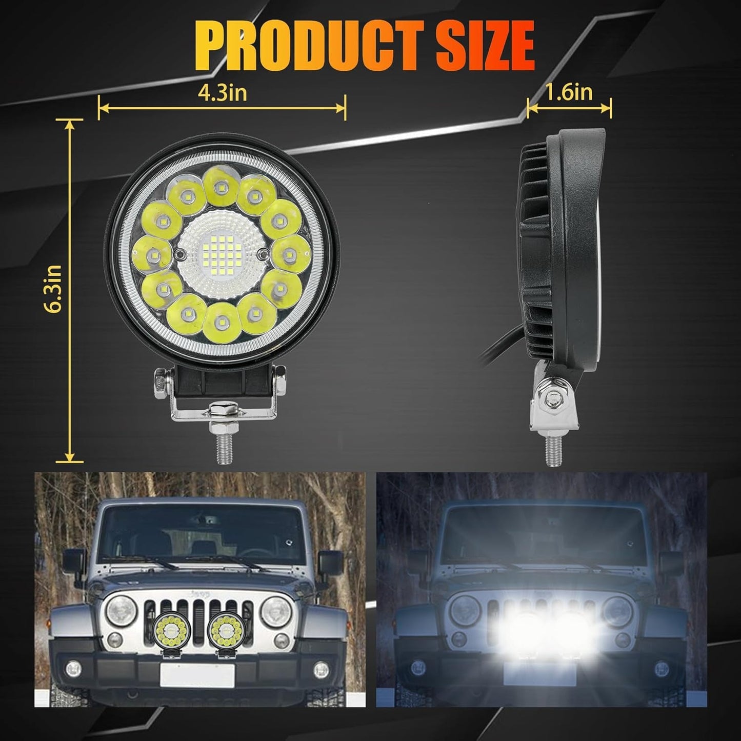 4-Inch 99W LED Pod Light – High-Performance Off-Road Driving Lamp