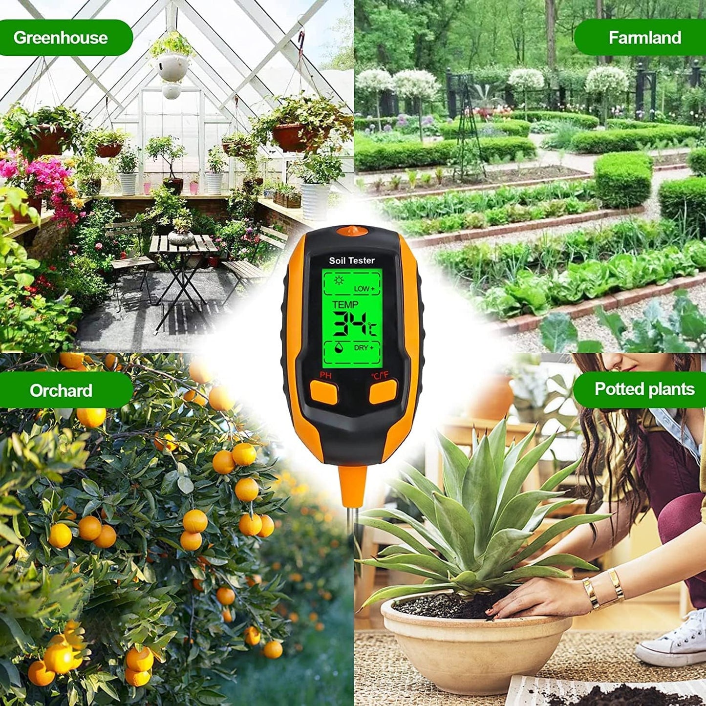 Digital 4-in-1 Soil Test Meter