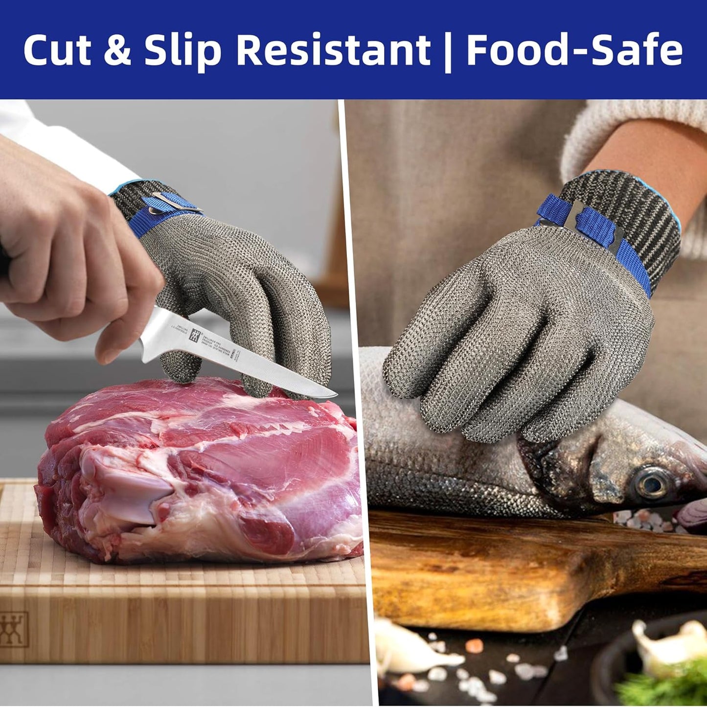 Stainless Steel Mesh Gloves – Cut-Resistant Protection
