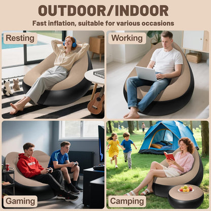 Lazy BeanBag Sofa Cover (No Filler) — Relax in Comfort