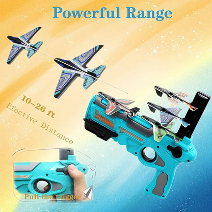 Foam Airplane Launcher Toy – Outdoor Glider Flight Fun for Kids