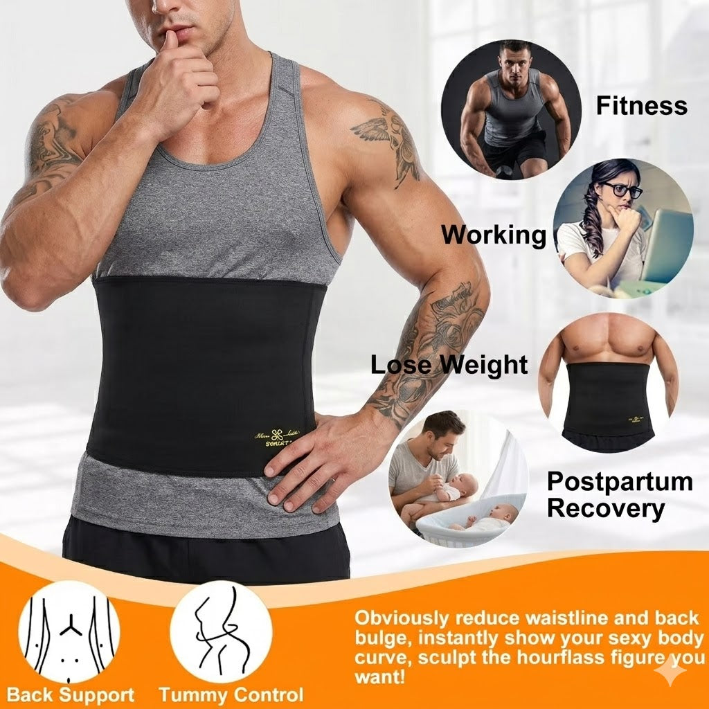 Breathable Abdominal Compression Belt – Waist Support for Fitness & Running