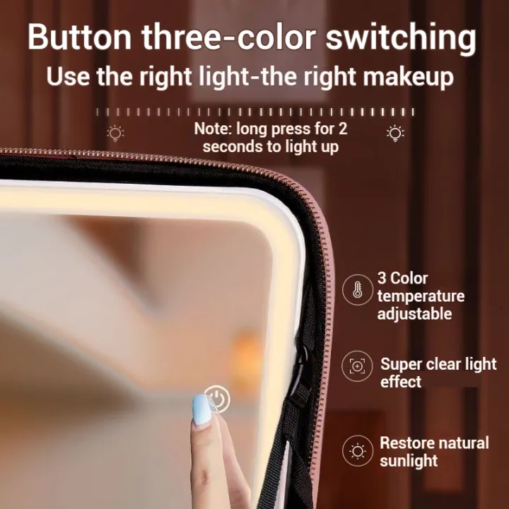 Women's Smart LED Makeup Bag –  Waterproof with LED Mirror