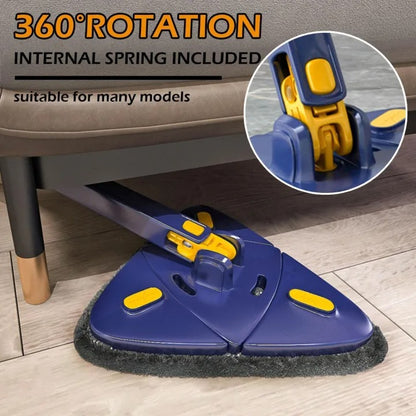 Effortless 360° Cleaning — Rotating Wringer Mop Set