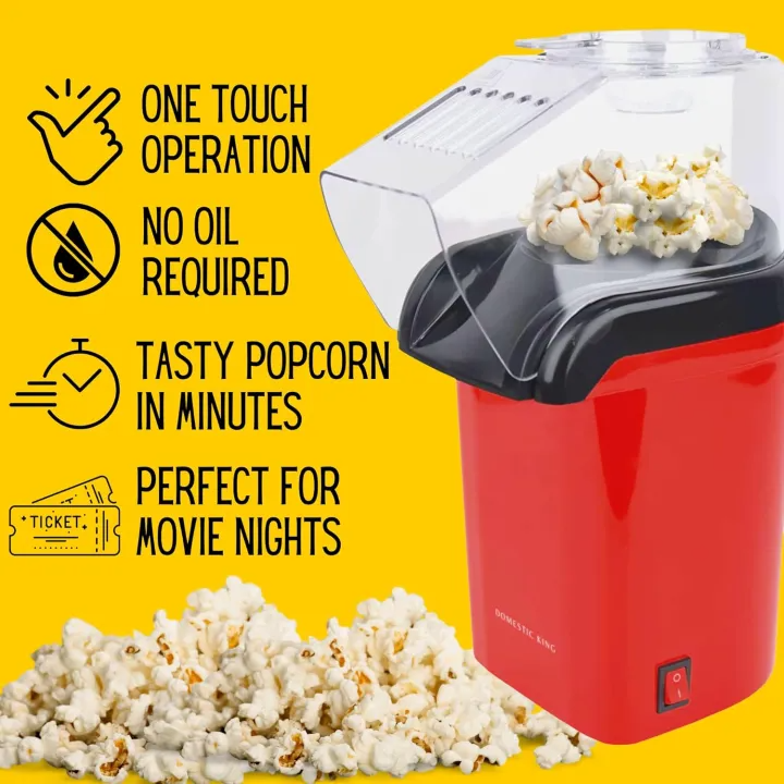 Pop Corn Machine Electric Automatic Hot Air Mini Popcorn Maker