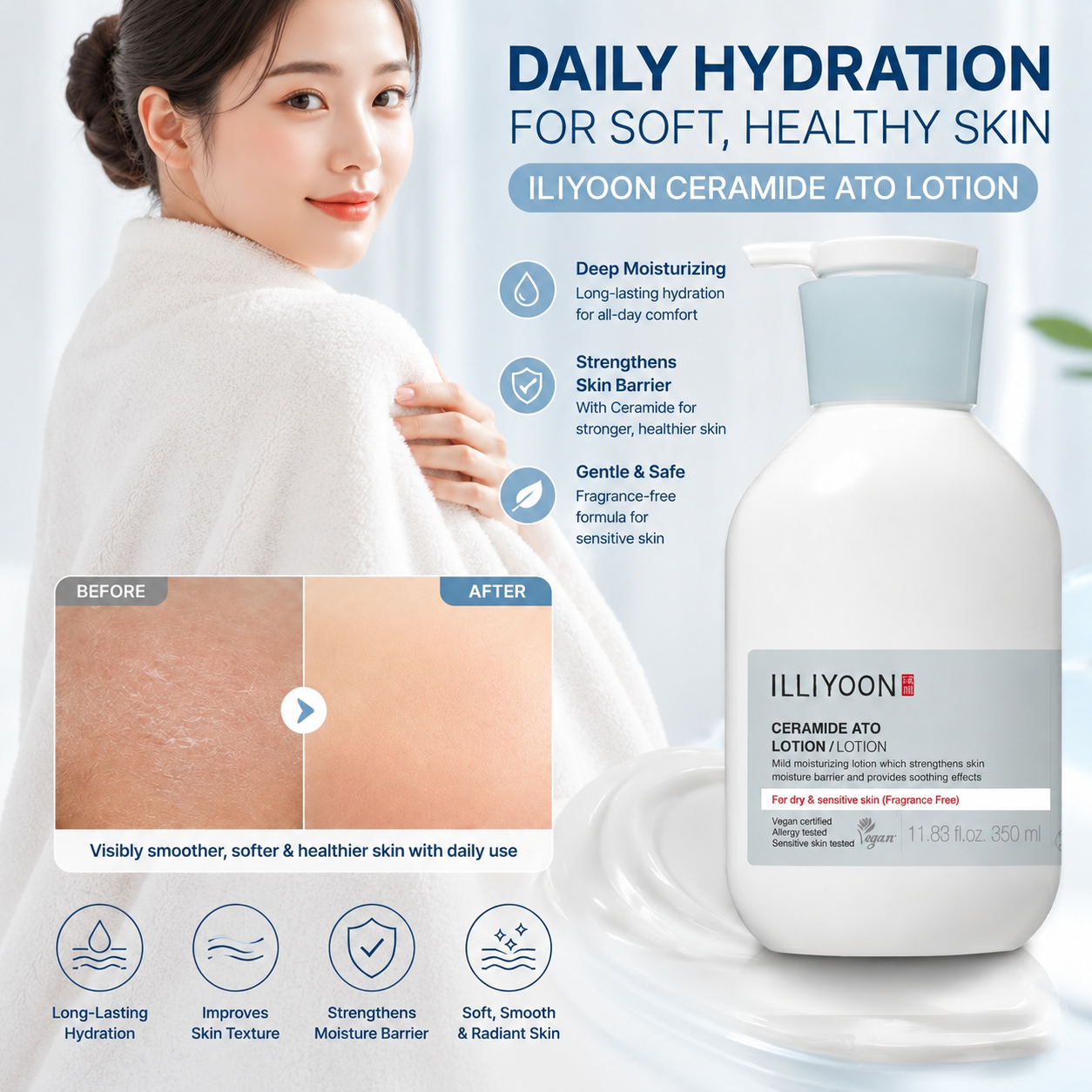 Korean Body Lotion for Long-Lasting Hydration