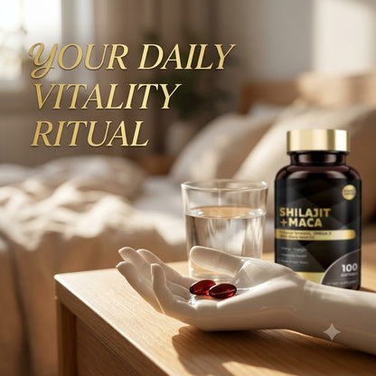 Shilajit + Maca Softgels with Tribulus & Black Seed Oil with Omega-3