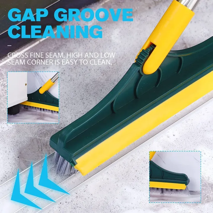 3 in 1 Long Handle Floor Scrub Brush – Multi-Purpose Spin Cleaning Tool