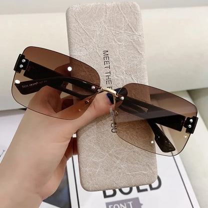 Rimless HD Sunglasses – Stylish Protection & Clear Vision