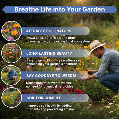 21 Variety Wildflower Seed Mix – Bee & Butterfly Garden Pack