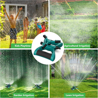 360° Rotation Lawn Sprinkler – Automatic Garden Watering Made Easy