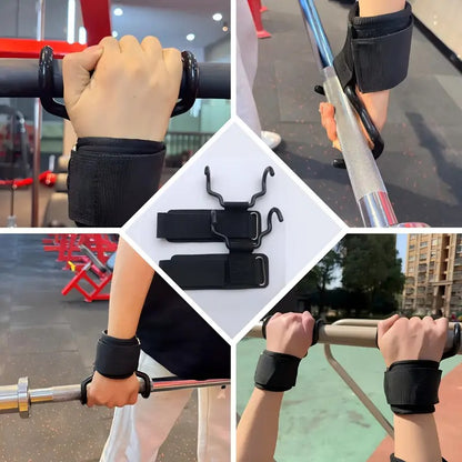 Steel Lifting Strap Hooks – Lift Heavier with Better Grip Support