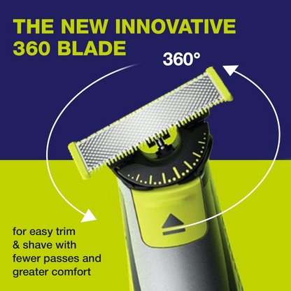 360 Flex Blade USB Grooming Trimmer – Precision Beard & Body Groomer
