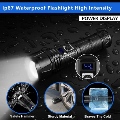 Rechargeable Tactical Flashlight – Waterproof Long Range Torch